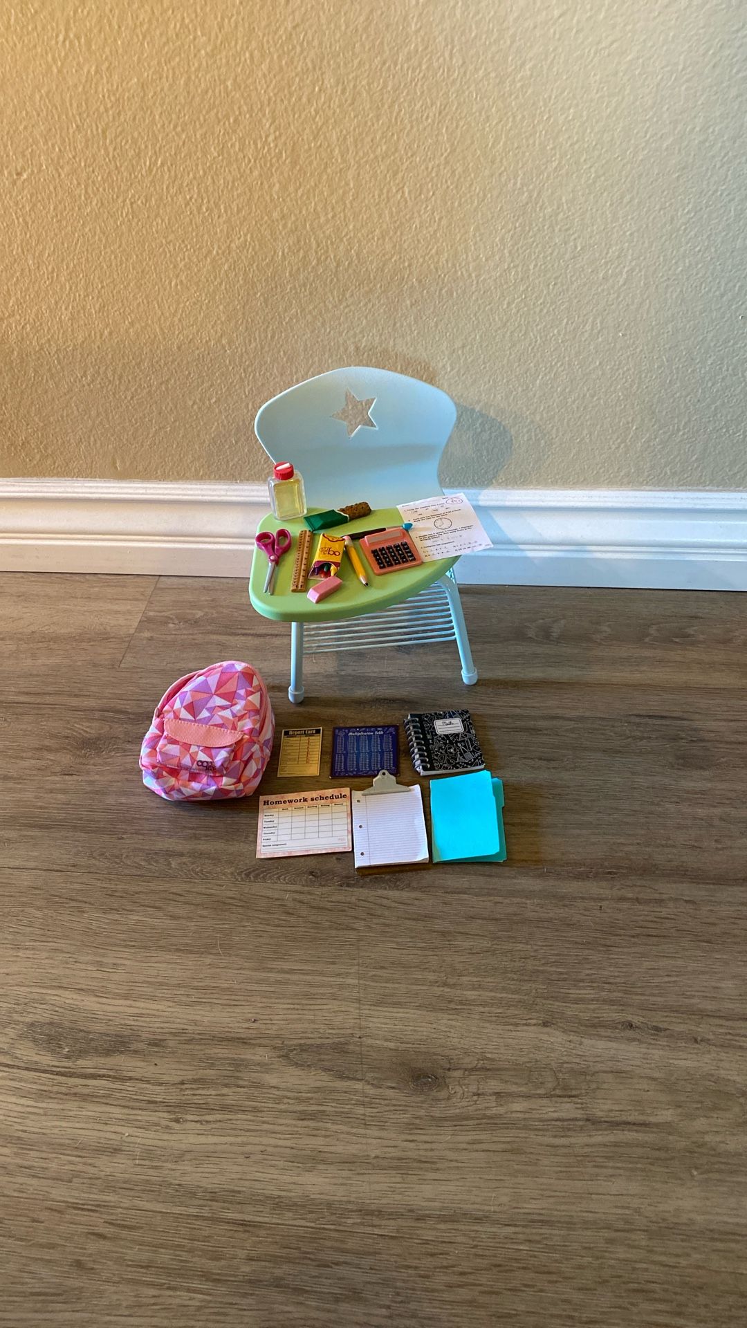 American Girl Doll Desk And Supplies