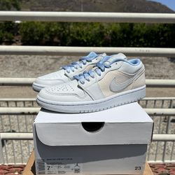 WMNS Jordan 1 Low “Canvas Iris Whisper Sail” (Size: 7.5w/6y)