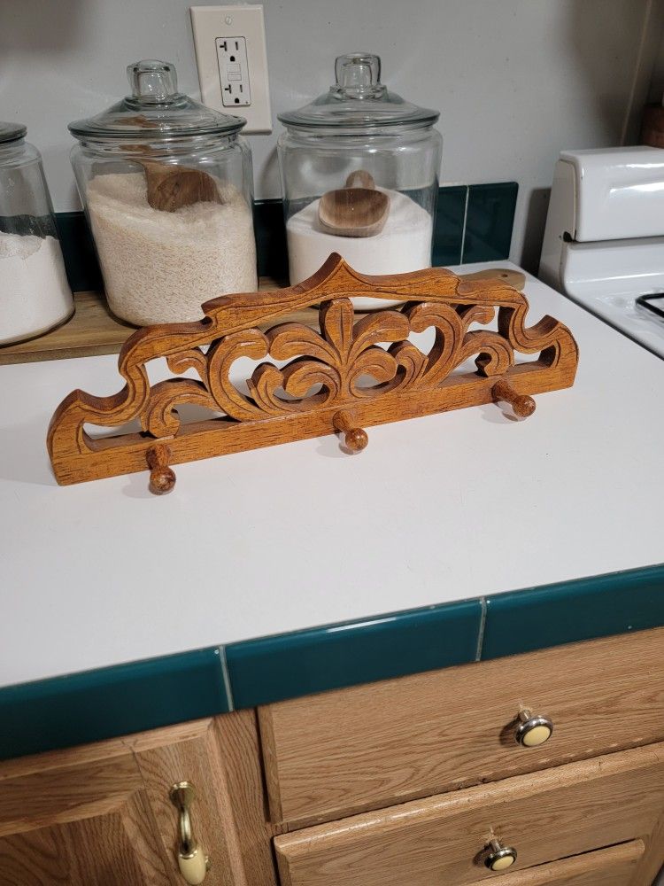 Wood Hook Rack