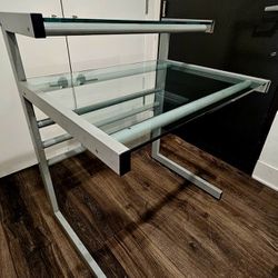 Glass Metal Home Office Work Desk
