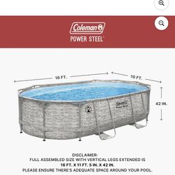 Oval Pool Above Ground/used