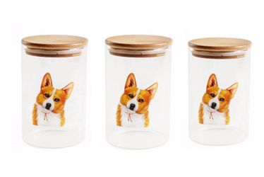 3pcs air tight glass jar set, 700ml ea., new