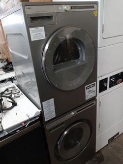 Asko 24" gray stackable front load washer and dryer set - Free delivery