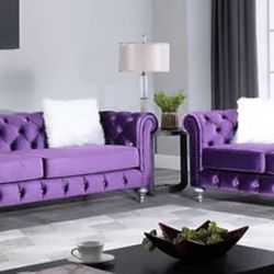New Purple Velvet Sofa And Loveseat **special Price*** K Furniture And More 5513 8th Street W Suite 10 Lehigh 