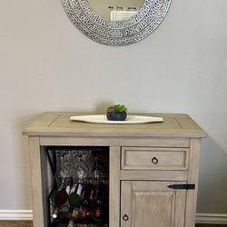 Pier1 Wine/Coffee Bar Pottery Barn Style Solid Wood Vintage