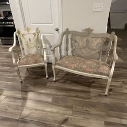 Project French Style Bench And Chair