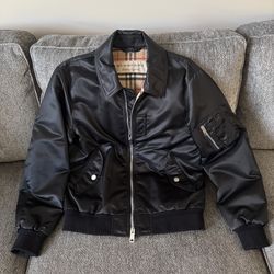 Men’s Burberry Satin Bomber Jacket