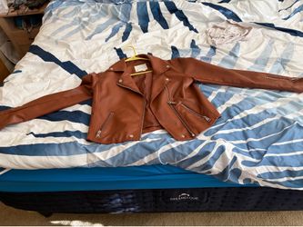 Brown leather jacket from anthropology size small