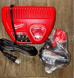 Milwaukee M12 Charger and REDLITHIUM HIGH OUTPUT XC5.0 Battery