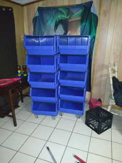Stack Able Bins On Wheels 