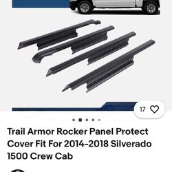 Armor Rocker Panel Protector Cover Fit Chevy Silverado 2014 -  2018