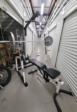 Weight lifting equipment bench press Squat rack and more