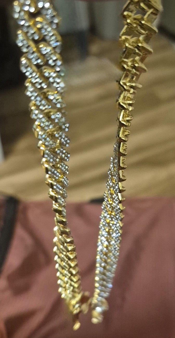 Gold Plated Cubinlink Chain