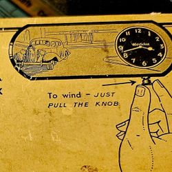 1930's1940's,vintage Auto Clock  Mirror,,fleetline  Cadillac  Chevy  Ford 