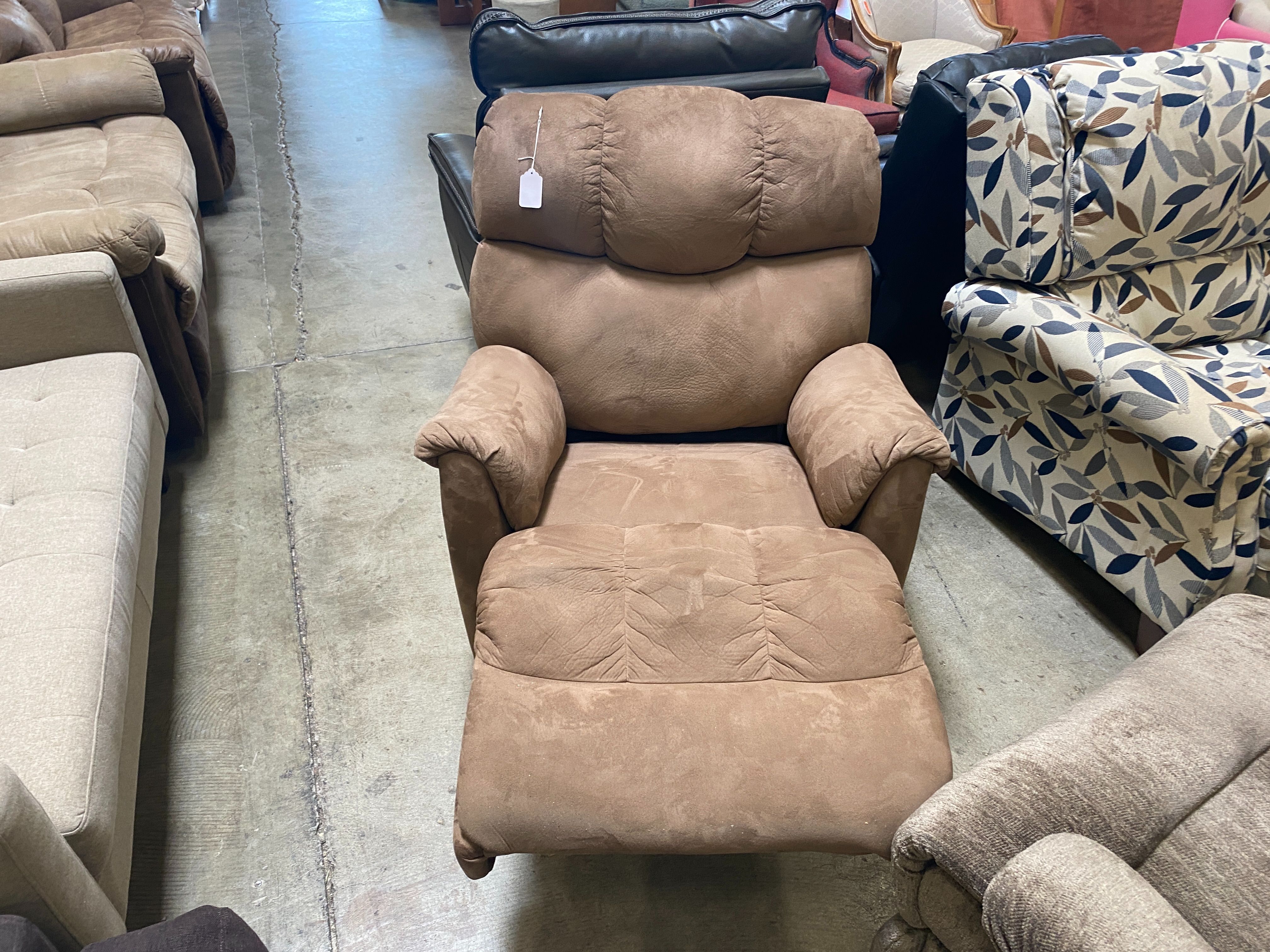 Ultra Plush Light Brown Manual Recliner