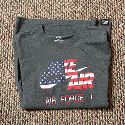 Nike Air Air Force One 1 American Flag Tee Shirt 4th Of July 