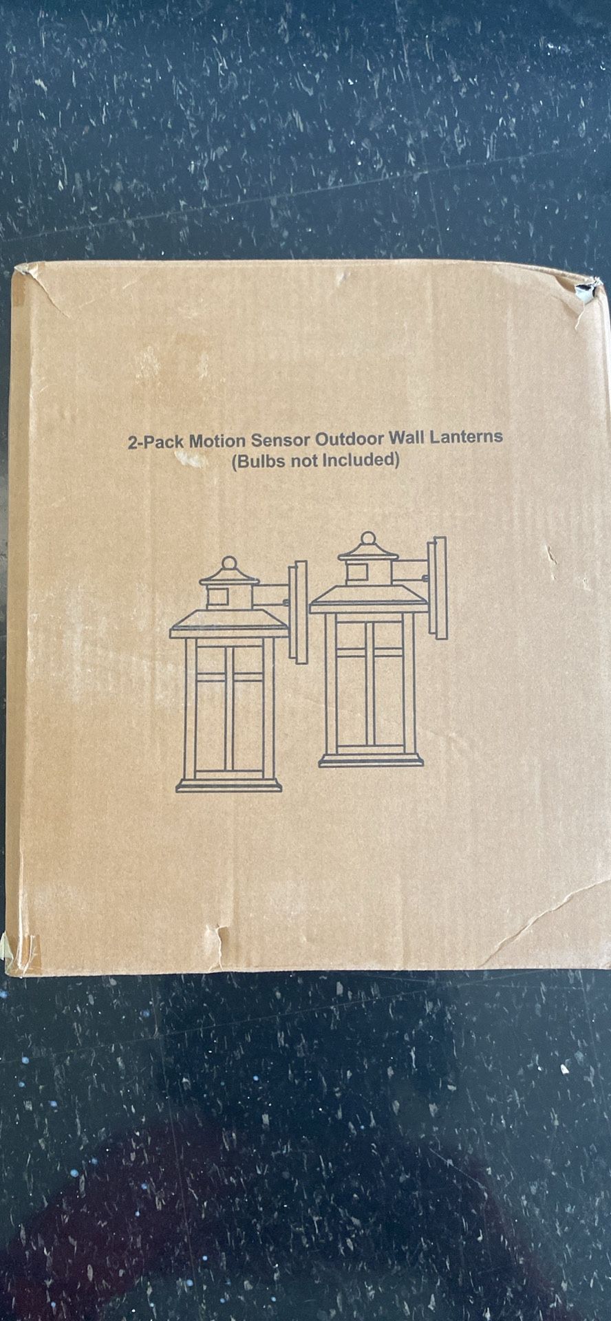 2-packs Motion Sensor Outdoor Wall Lanterns