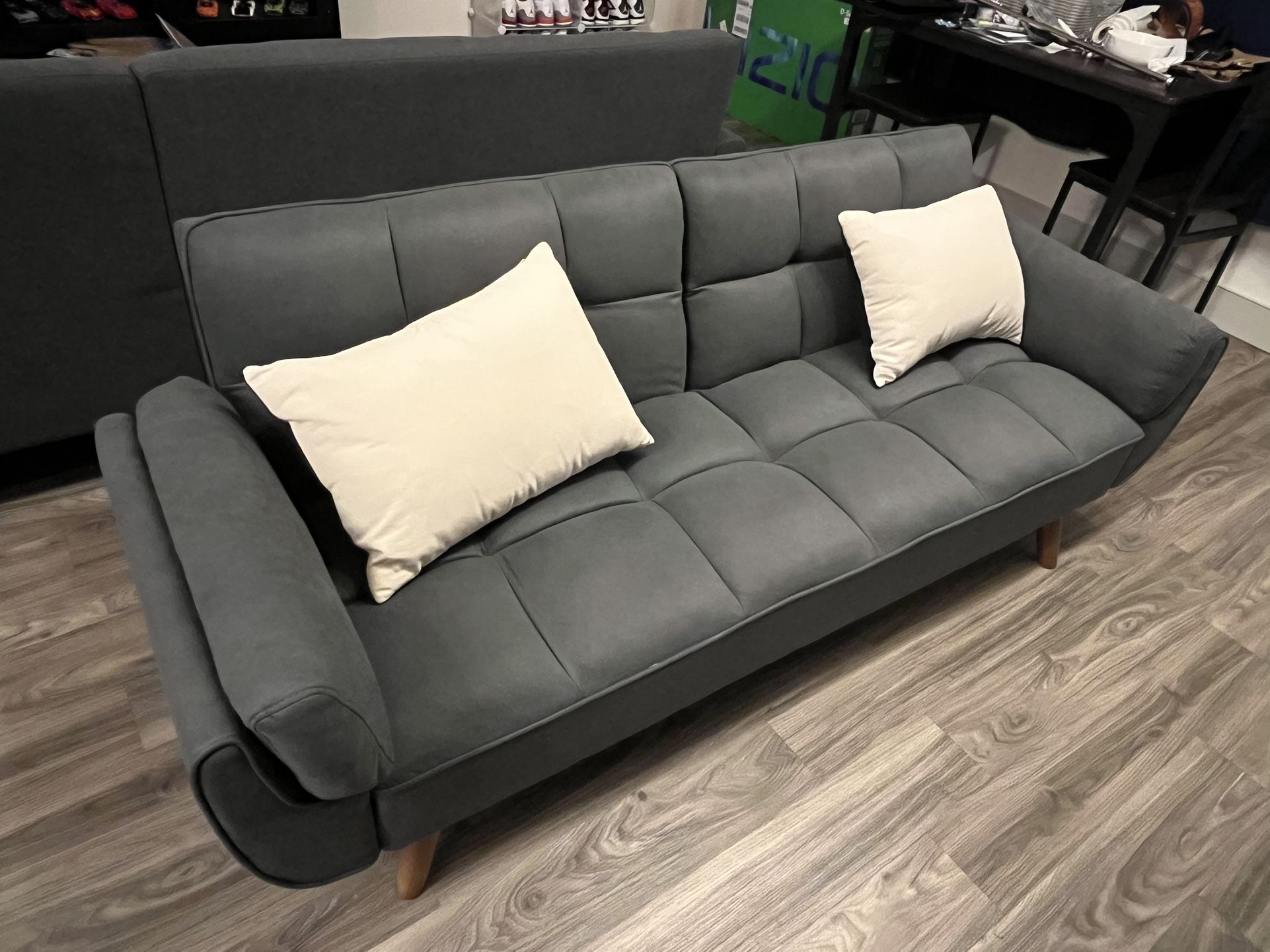 Grey Futon Sofa