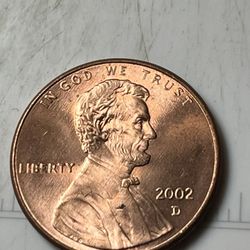 2002 D Penny Error Lips