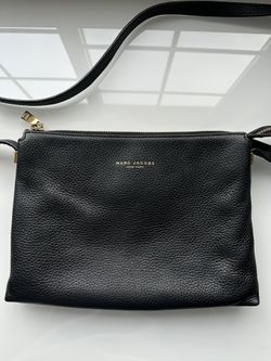 Marc Jacobs Black Pebble Leather Crossbody Bag