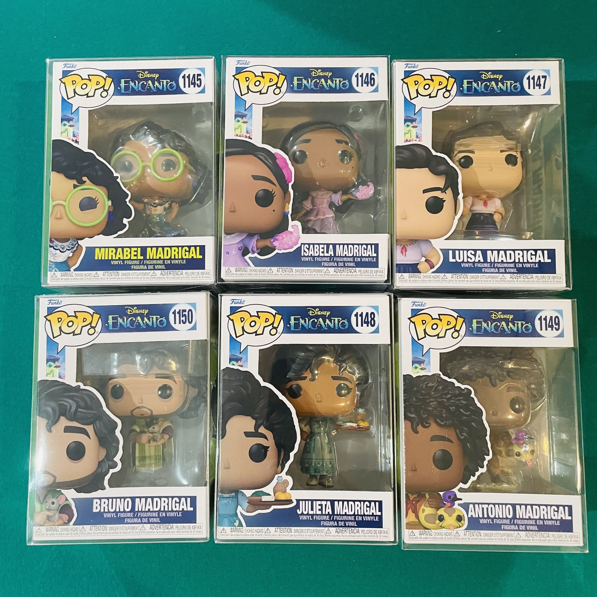 Disney Encanto Funko POP! Lot Of 6 Mirabel/Bruno/Luisa/Isabele/Antonio/Julieta