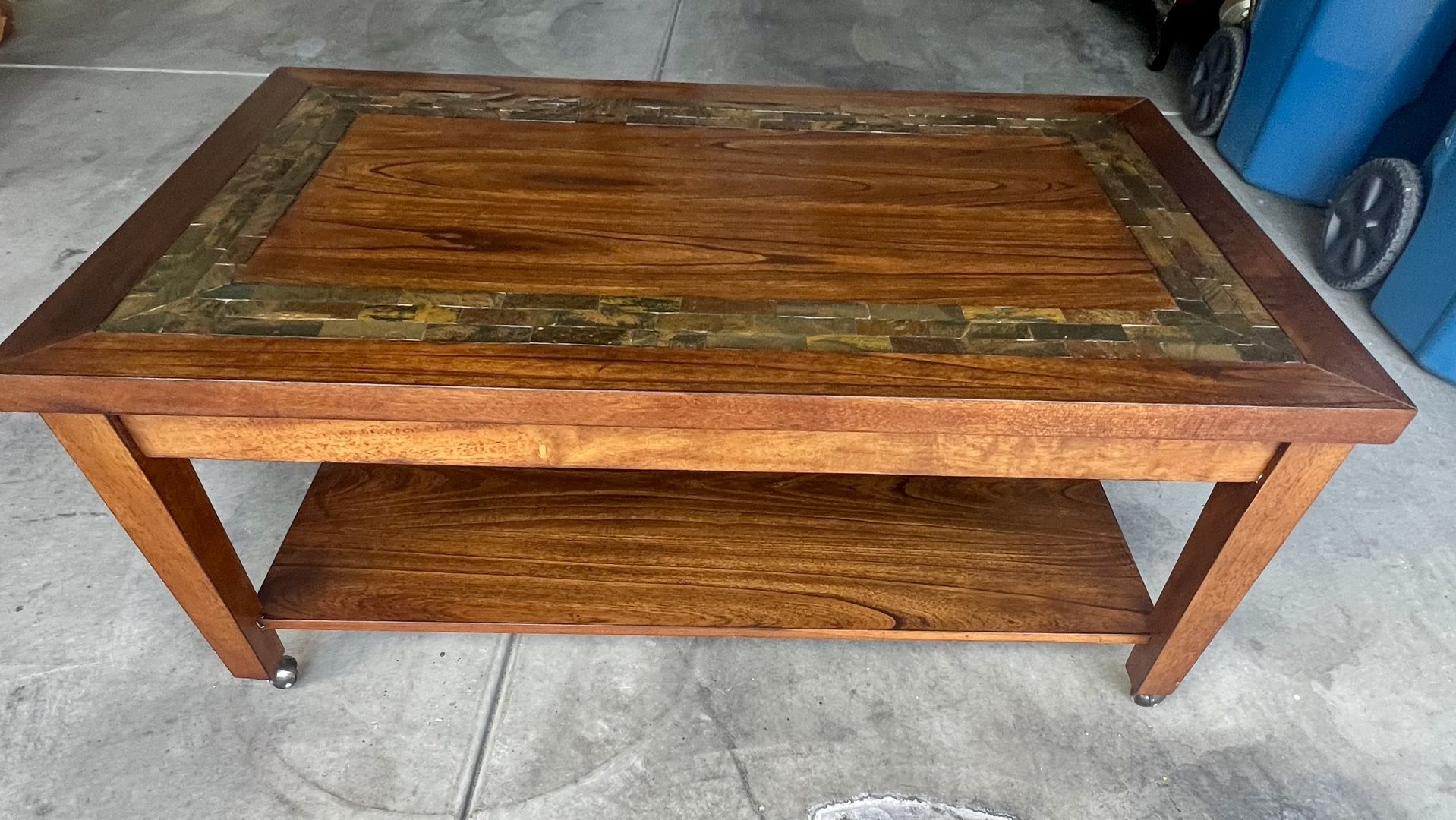 Coffee Table With Slate inlay