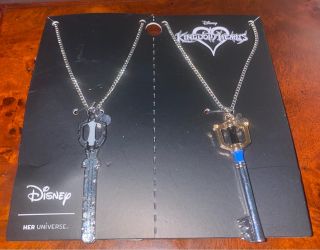 DISNEY Kingdom Hearts Sora/Riku Keyblade “Besties” Necklace SET (NEW)