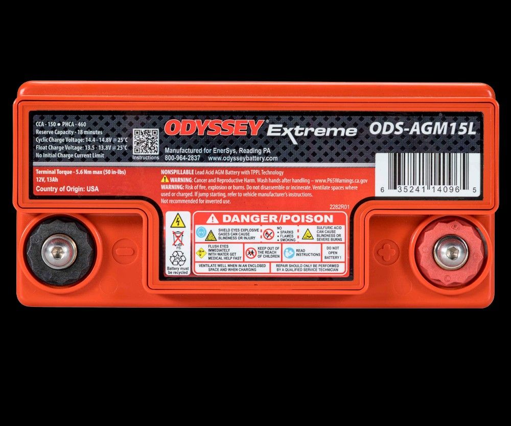 ODYSSEY Extreme Battery ODS-AGM15L (PC545) Atv Marine Powersports