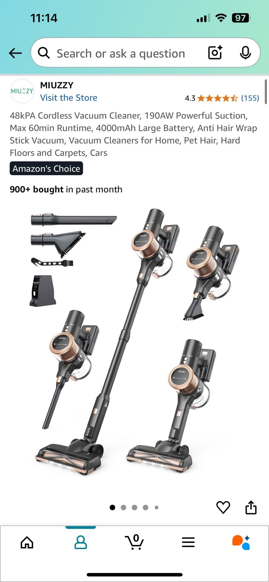 Miuzzy Cordless Vacuum Cleaner