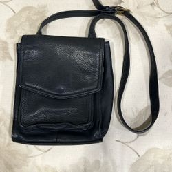 Fossil Black Leather Crossbody