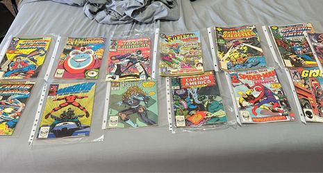 LOT OF 13 COMIC BOOKS 80’s SPIDER-MAN CAPTAIN AMERICA