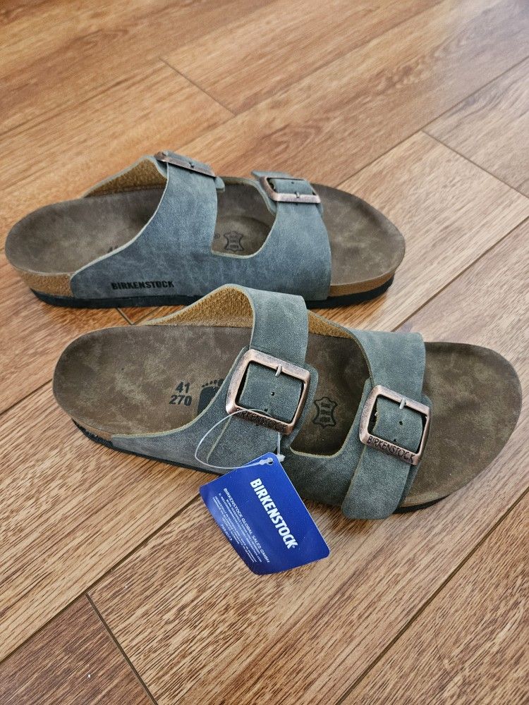 2 Pairs Of Brand New Birkenstock Arizona Sandals Size 41 Women