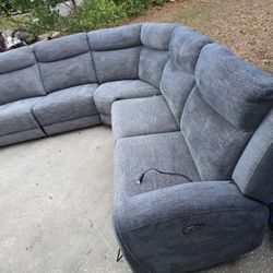 POWER FABRIC SECTIONAL SOFA