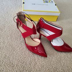 Size 9 Red Sexy Liz Claiburne Heels