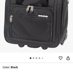 Luggage - 15 Inch Under Seat Bag - Carry On Suitcase with Rolling Wheels