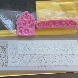 cake flower stencils silicone Molds, few sets all free 