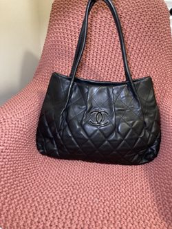 Lambskin Leather Large Size Vintage Black Shoulder Bag