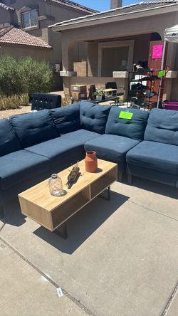Blue sectional sofa