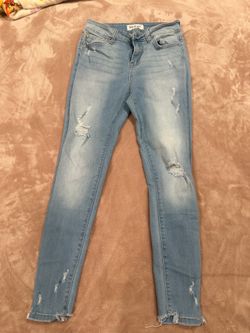 Denim Ripped Light Blue Skinny Jeans