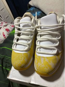 Jordan 11 yellow snake skin