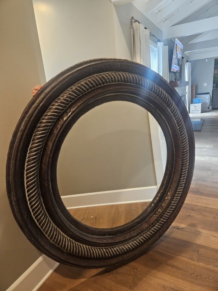 Pottery Barn Round Mirror For Sale