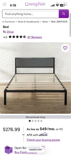 Queen mattress and bed frame