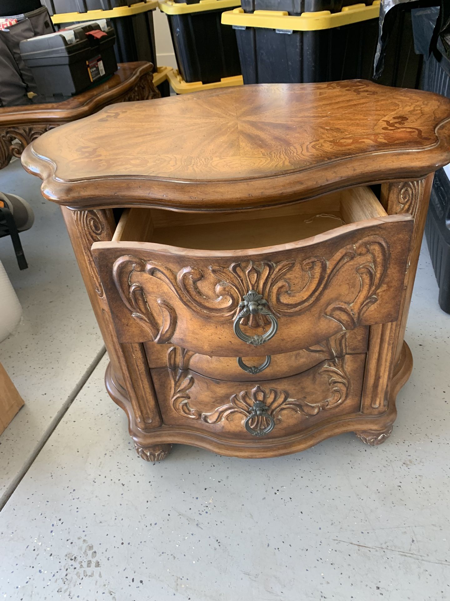 End Table With 3 Drawers