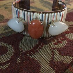 Gold tone cuff bracelet