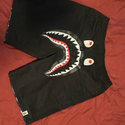BAPE Space Camo Shark Reversible Shorts