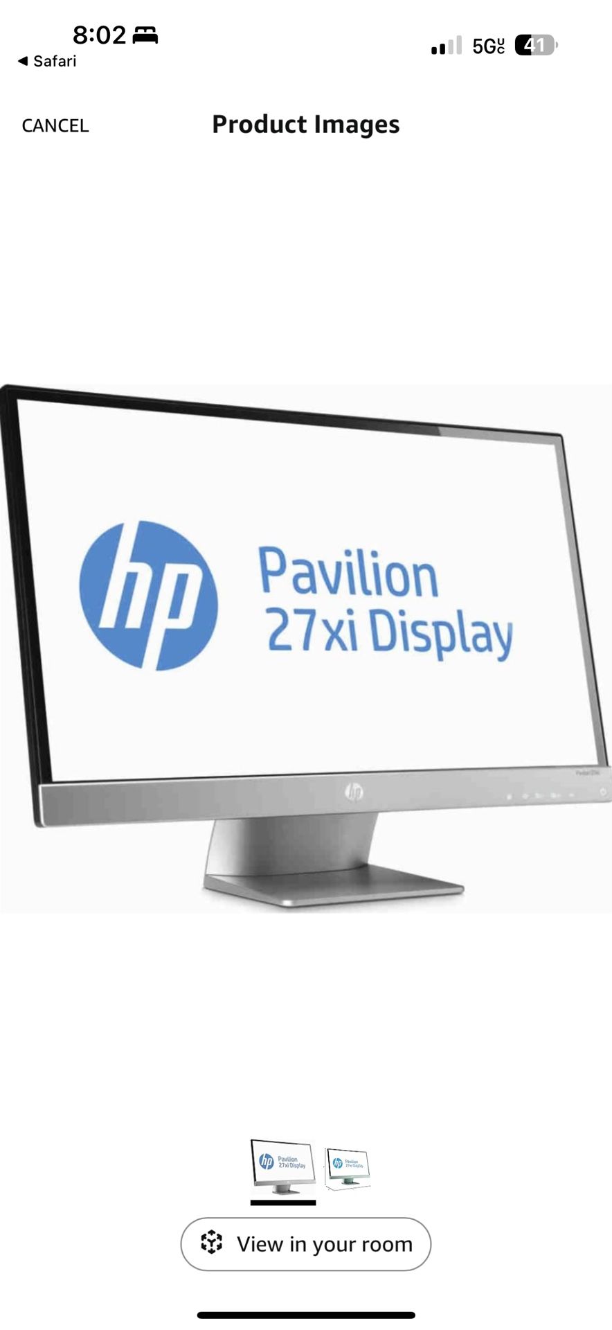 HP Pavilion 27xi Monitor (2x)