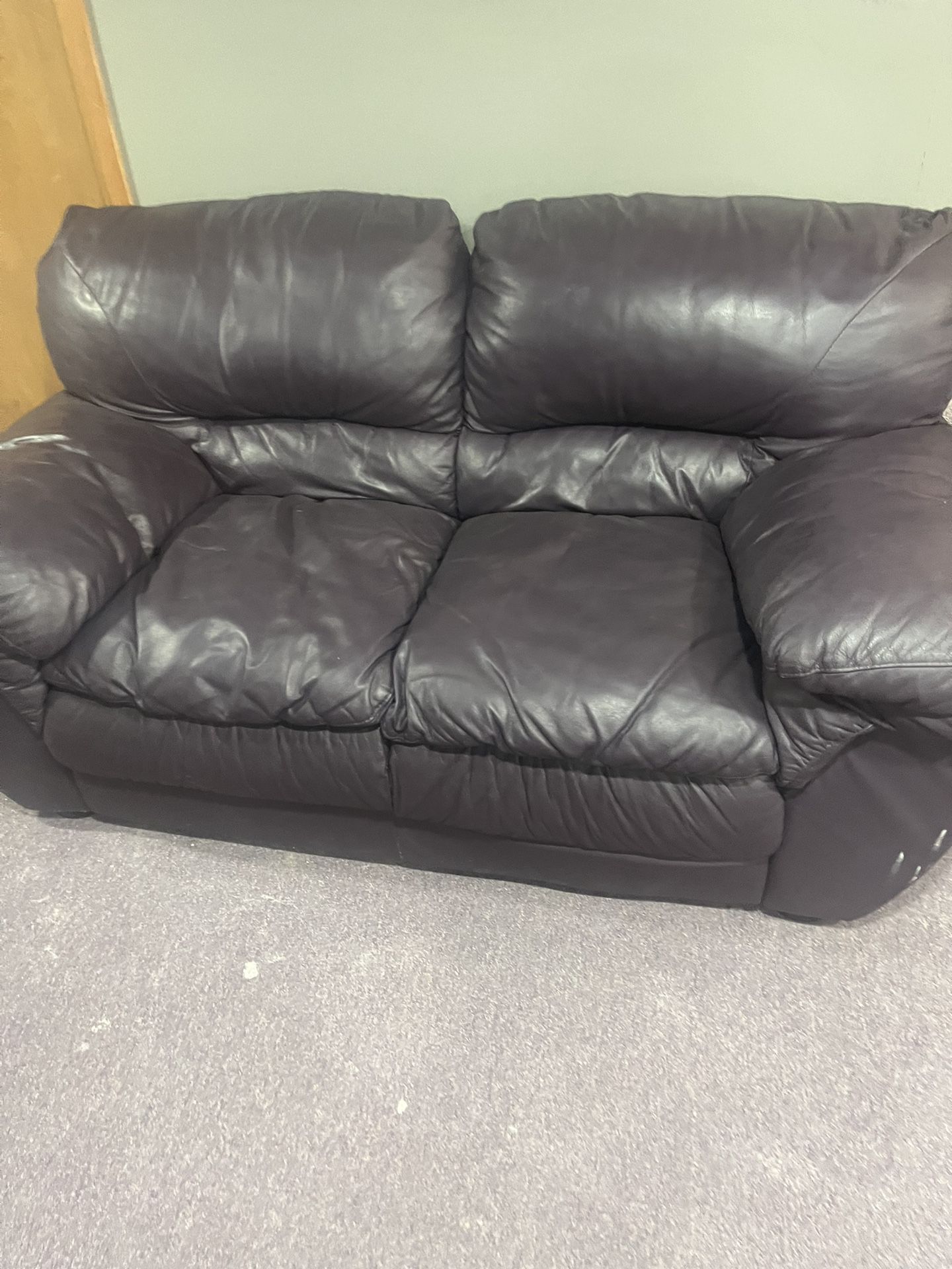Love Seat And Chair 100% Leather 
