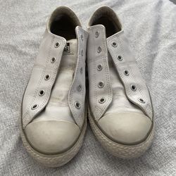 White Converse leather Shoes  