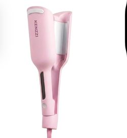 Ceramic Hair Waver Styler, Double Barrel, Pink