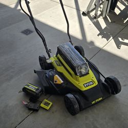 Ryobi 40v 18-in Cordless Battery Walk Behind Push Lawn Mower